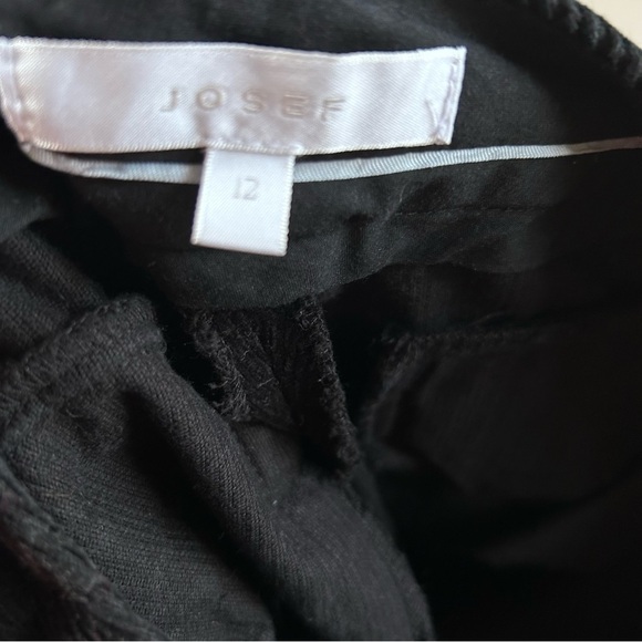 JOSEF Retro Wide Boot Leg Corduroy Jeans 100% Cotton Black Size 12 - Picture 2 of 8